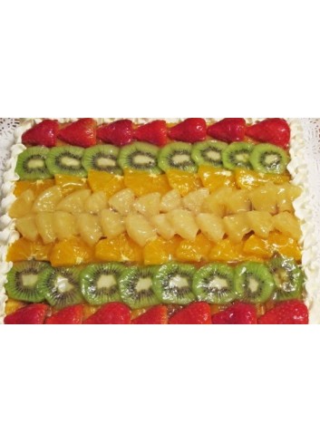Tarta Frutas con Nata (12 Raciones)